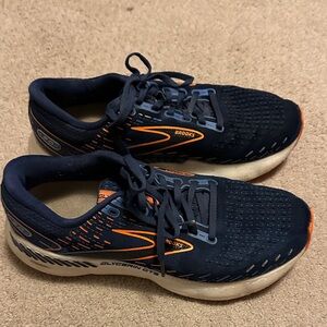 Brooks Men's Dark Blue and Orange Athletic Shoes